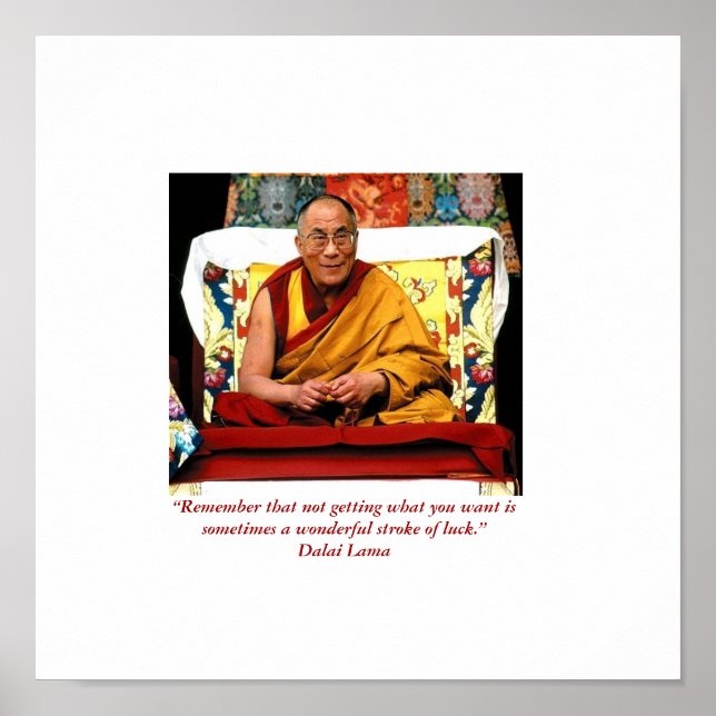 Poster Citação das Pequenas Sementes Art HH Dali Lama (Frente)