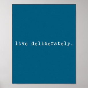 Poster Citação de Água Motivação Sritual - Viva Deliberad