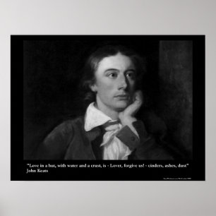 Póster Citação de Amor/Cabana de Keats em Pôsteres de Art