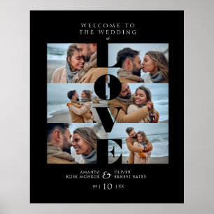 Poster Citação de Amor Colagem Preta Boas-vindas Casament