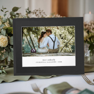 Poster Citação de Amor de Foto de Casal Elegante Casament