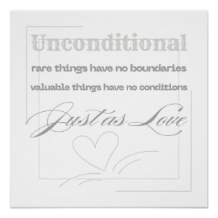 Póster Citação de Amor Incondicional