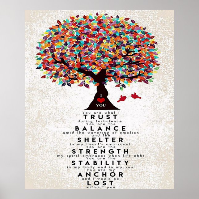 Poster Citação De Amor Para Marido | Bonito presente (Frente)