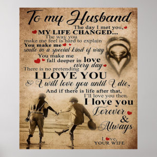 Poster Citação De Amor Para Marido   Bonito presente de