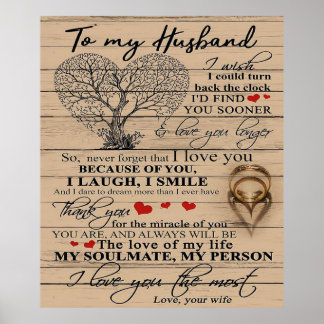 Poster Citação De Amor Para Marido | Presente Bonito Para
