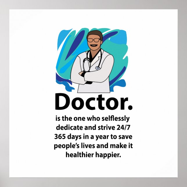 Poster Citação de Apreciação de Médico (Frente)