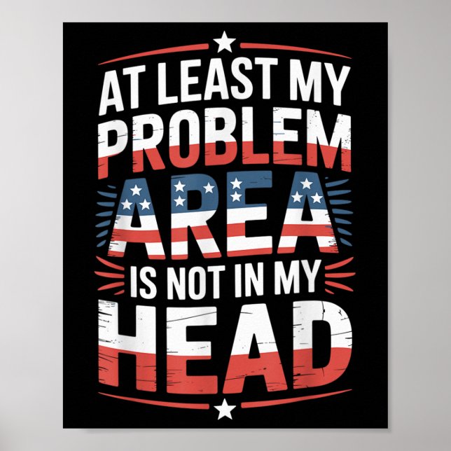 Poster Citação de Área Problemática Patriótica Sarcástica (Frente)