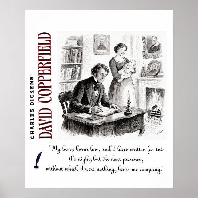 Poster Citação de arte de David Copperfield de Dickens so (Frente)