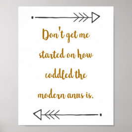 Poster Citação de Banheiro Engraçado Papel de Banheiro