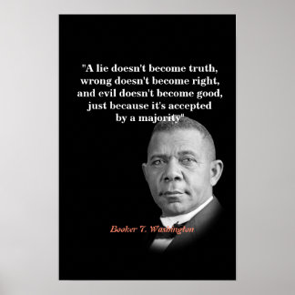 Poster Citação de Booker T. Washington sobre Verdade, Cer