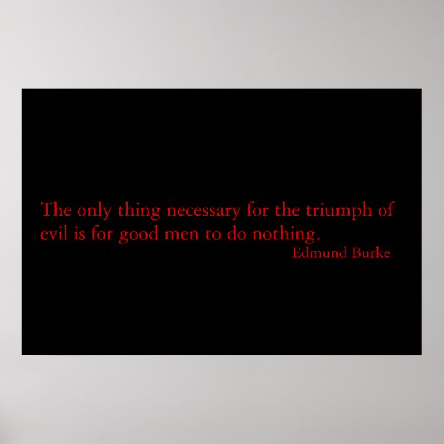 Poster Citação de Burke (Frente)