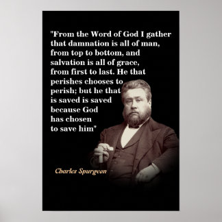 Poster Citação de Charles Spurgeon sobre Salvação e Conde