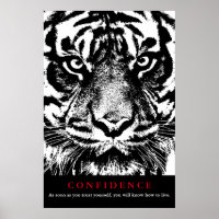 Citação de Confiança do Tigre Branco Preto - Inspi