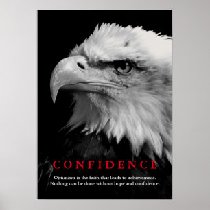 Póster Citação de Confiança Motivacional Eagle