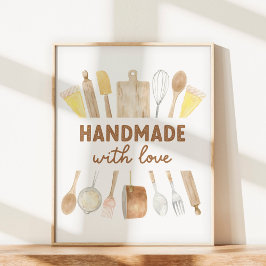 Poster Citação de Culinária Utensílios de Cozinha Escandi