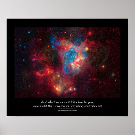 Poster Citação de Desiderata - Superbolha na nebulosa N44