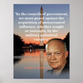 Poster Citação de Dwight D. Eisenhower sobre o Complexo M