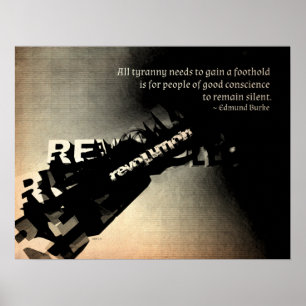 Póster Citação de Edmund Burke