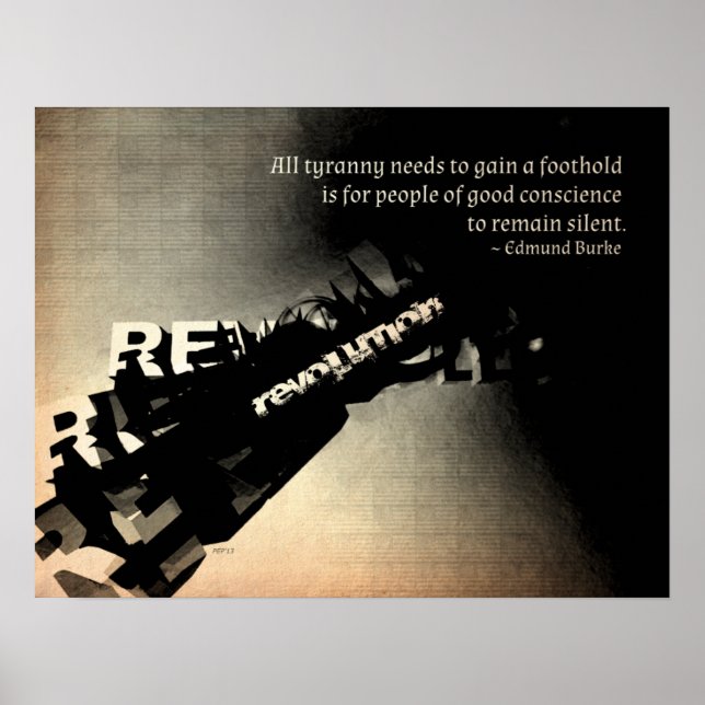Póster Citação de Edmund Burke (Frente)