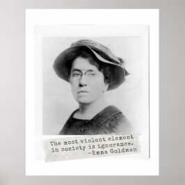 Poster Citação de Emma Goldman - Ignorância - Ativismo fe