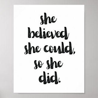 Poster Citação de energia feminista inspiradora