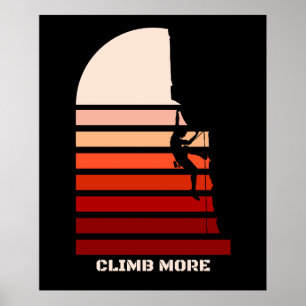 Poster Citação de Escalada de Rocha Retro Vintage Escalar