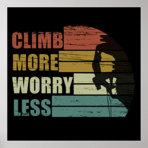 Poster citação de escalada para alpinistas retrordistas