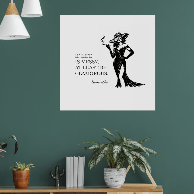 Poster Citação de Estilo Glam Personalizado Design (Sala de Estar 1)
