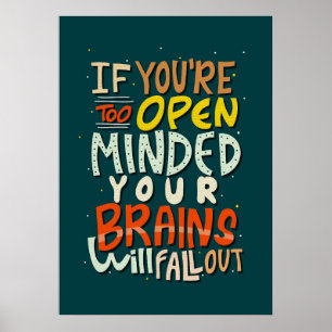 Poster Citação de felicidade Se Você Está Muito Abert