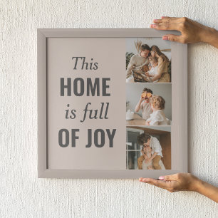 Poster Citação de Fotos e Família do Casal Moderno