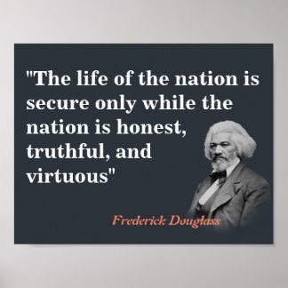 Poster Citação de Frederick Douglass sobre a Vida da Naçã