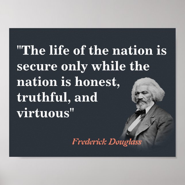 Poster Citação de Frederick Douglass sobre a Vida da Naçã (Frente)