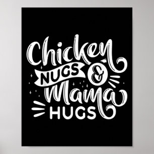 Poster Citação De Galinhas E Abraços De Mamãe Para O Love
