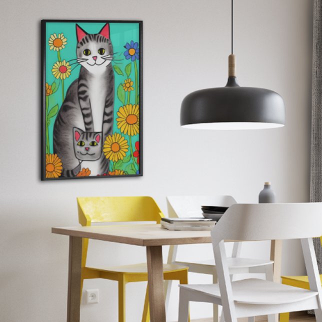 Poster Citação de Gato e Gato de Gatinho (Criador carregado)
