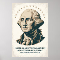 Citação de George Washington Arte Presidente Ameri