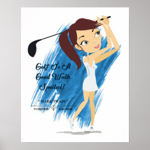 Póster Citação de Golf