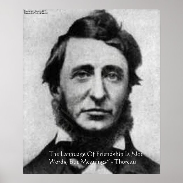 Póster Citação de Henry David Thoreau (Frente)