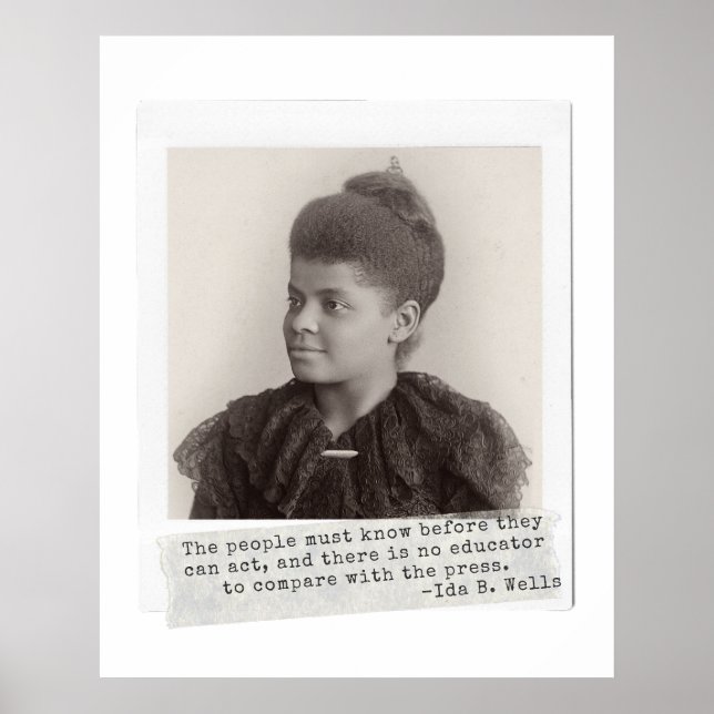 Poster Citação de Ida B. Wells - Mulheres Negras Excelent (Frente)
