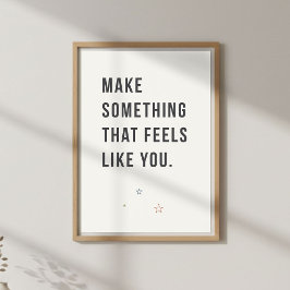 Poster Citação de Inspiração para Artistas. Minimalista C