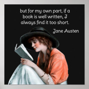 Poster Citação de Jane Alston sobre leitura