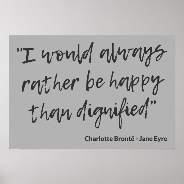 Poster Citação de Jane Eyre I (Frente)