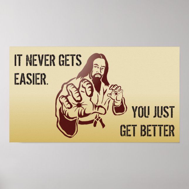 Poster Citação de Karate de Workout Motivacional (Frente)