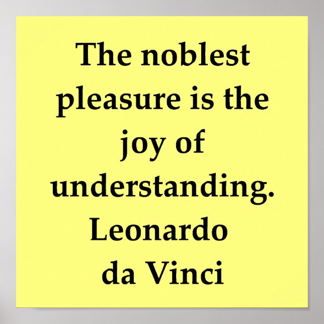 Póster citação de leonardo da vinci (Frente)