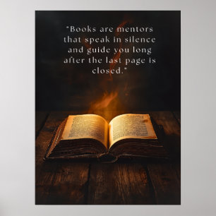 Poster Citação de Livro Inspirador Arte de Parede