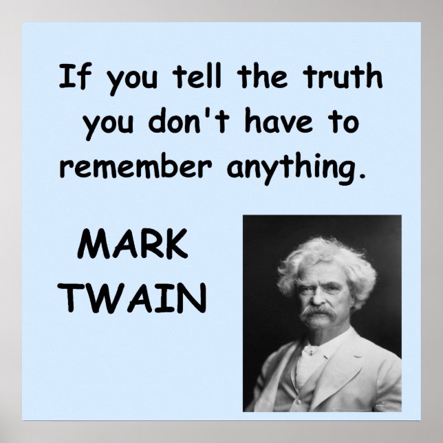 Póster citação de Mark Twain (Frente)