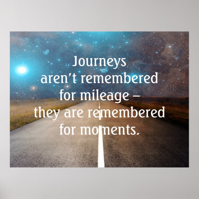 Poster Citação de Memórias de Viagens de Estrada de Viage (Frente)