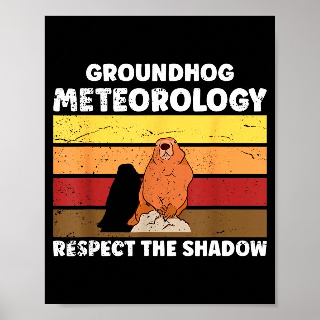 Poster Citação de Meteorologia do Dia da Marmota para Met (Frente)