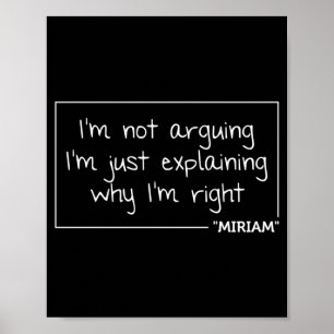 Poster Citação de Miriam Nome Personalizado Presente de A
