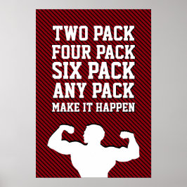 Poster Citação de Motivação de Fitness Tipografia Moderna