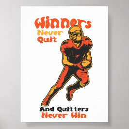 Poster Citação de Motivação de Futebol para Vencedores Nu